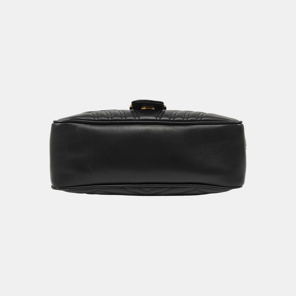 GG Marmont Medium Quilted Calfskin Black
