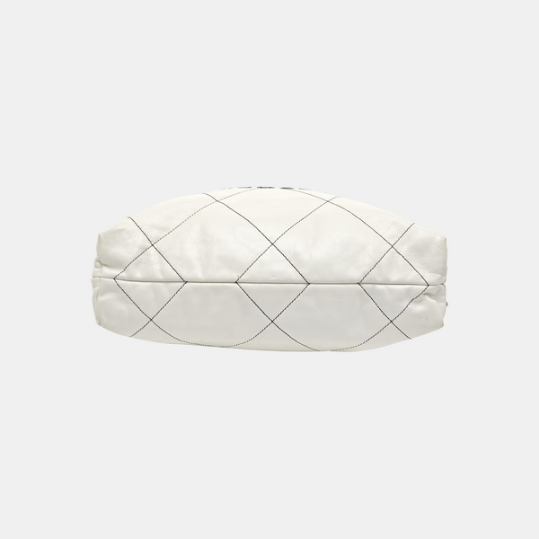 CHANEL 22 Medium Quilted Calfskin White