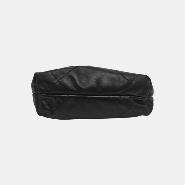 CHANEL 22 Mini Quilted Calfskin Black