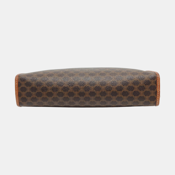 Authenticated pre-owned MACADAM CLUTCHE Coated Canvas Brown - Clutch at Looply
