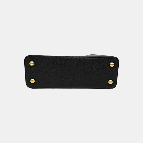 CAPUCINES MM Calfskin Black