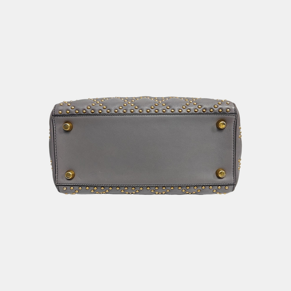 Lady Dior Medium Cannage Lambskin Gray