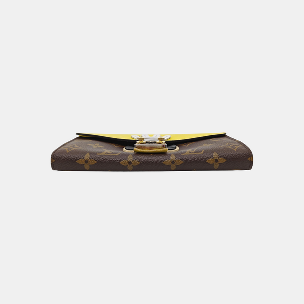 SARAH Monogram Coated Canvas Multicolor Wallet