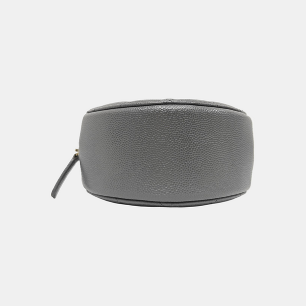 ROUND Quilted Grained Calfskin Gray