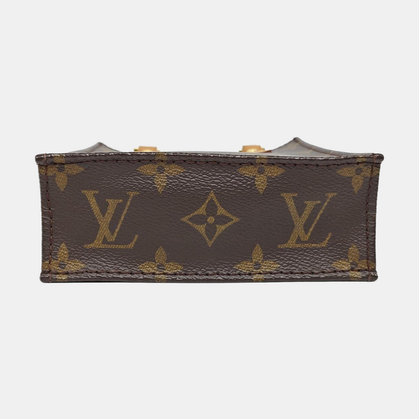 SAC PLAT Mini Monogram Coated Canvas Brown