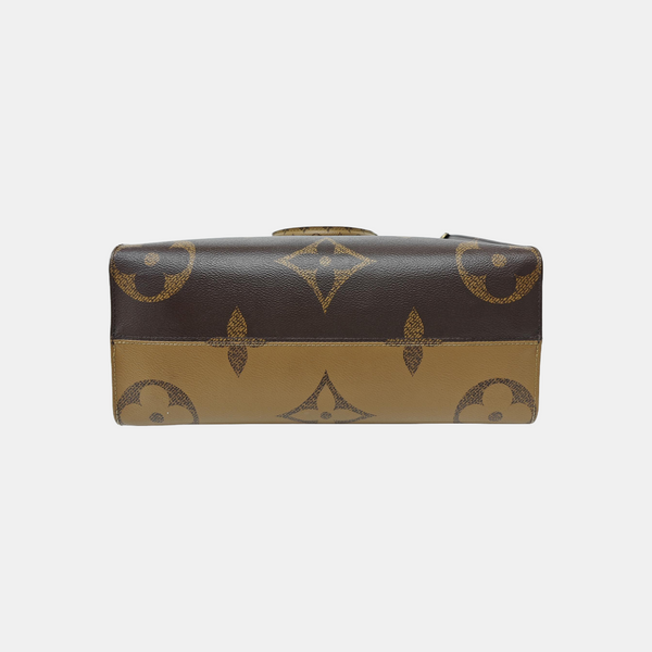 ONTHEGO MM Monogram Coated Canvas Brown