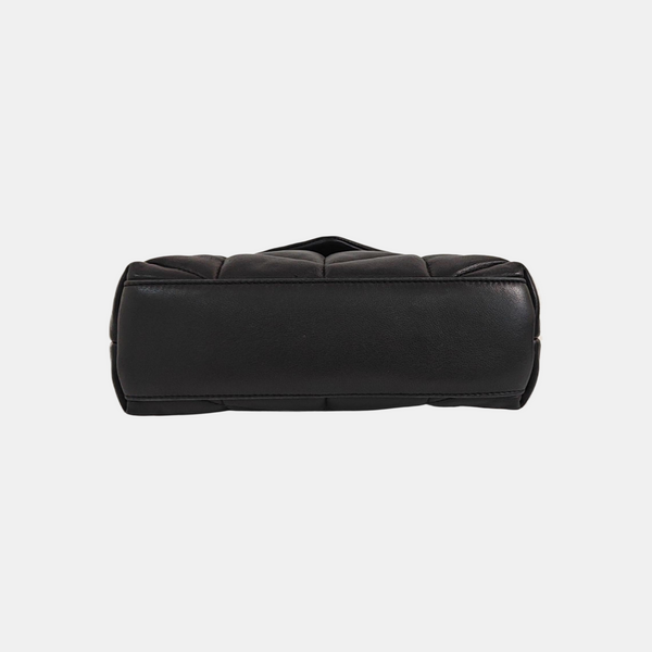 PUFFER Mini Chevron Lambskin Black