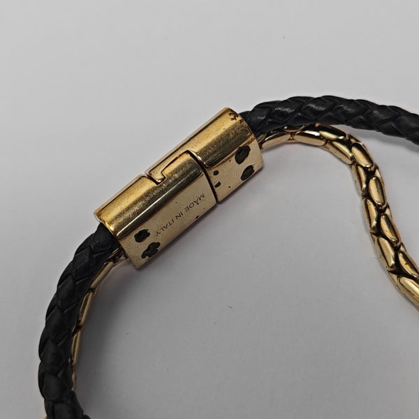 SERPENTI Brass Black Bangle