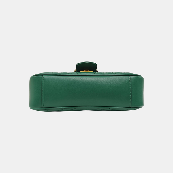 GG Marmont Small Quilted Calfskin Green