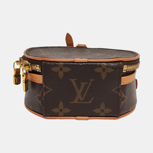 BOITE CHAPEAU Mini Monogram Coated Canvas Brown