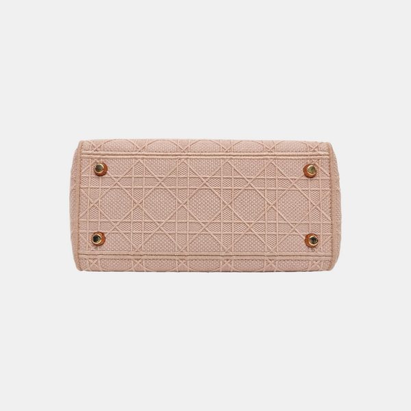 Lady D-Lite Medium Cannage Canvas Pink