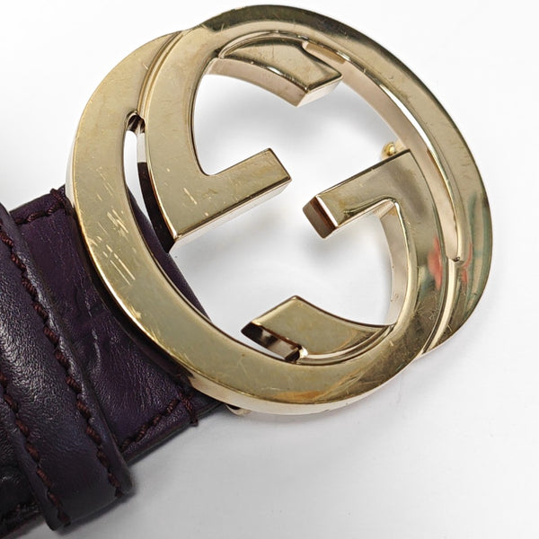 Leather Belt Purple