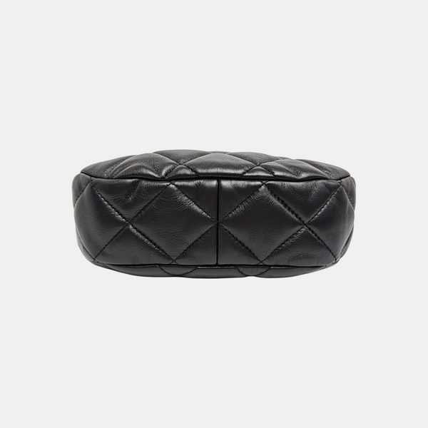 Quilted Lambskin Shoulder Bag Small Black