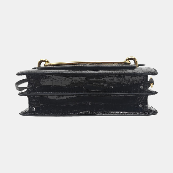 Roulis Mini Shiny Porosus Crocodile Black