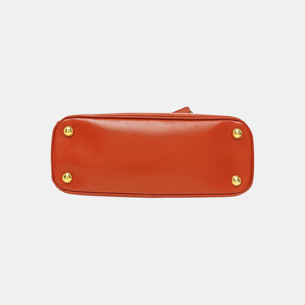 Galleria Small Saffiano Calfskin Orange