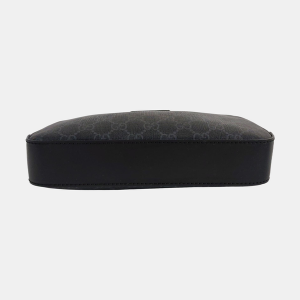 GG Supreme Small Monogram Coated Canvas Black