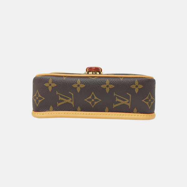DIANE Nano Monogram Coated Canvas Brown