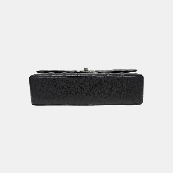 CLASSIC FLAP Small Quilted Grained Calfskin Black