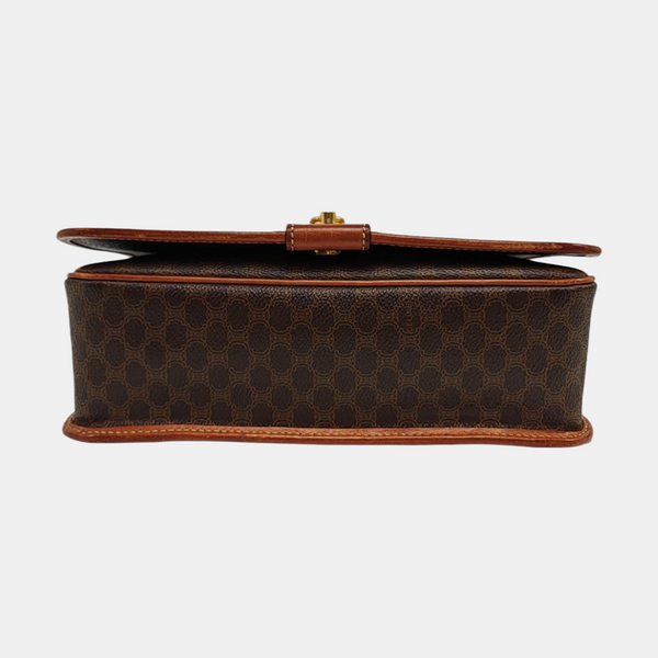 Authenticated pre-owned MACADAM BLASON TRIOMPHE Coated Canvas Brown - Shoulder Bag at Looply