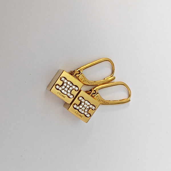 Metal Gold Stud Earrings