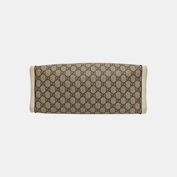 Padlock Medium Monogram Coated Canvas Beige