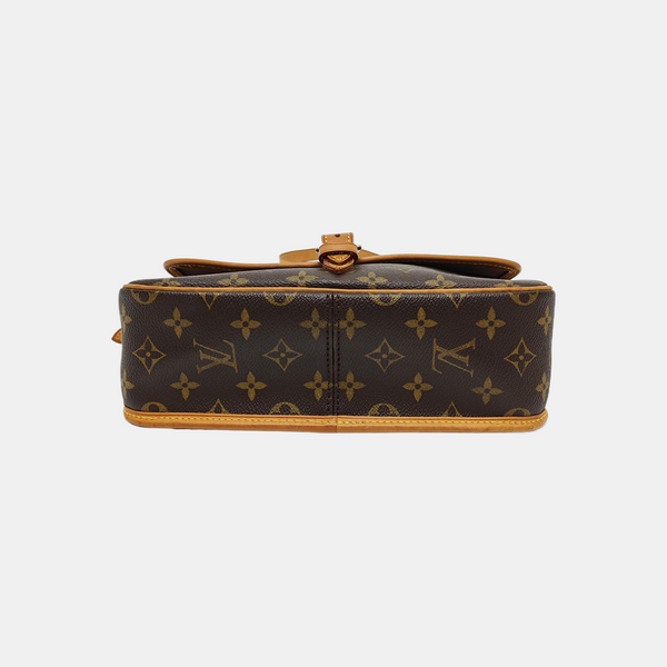 SOLOGNE PM Monogram Coated Canvas Brown