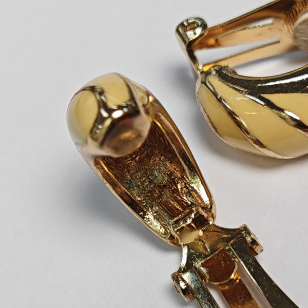 Metal Gold Clip On Earrings