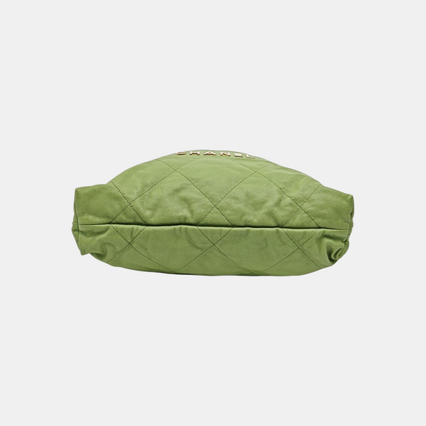 CHANEL 22 Small Quilted Calfskin Green