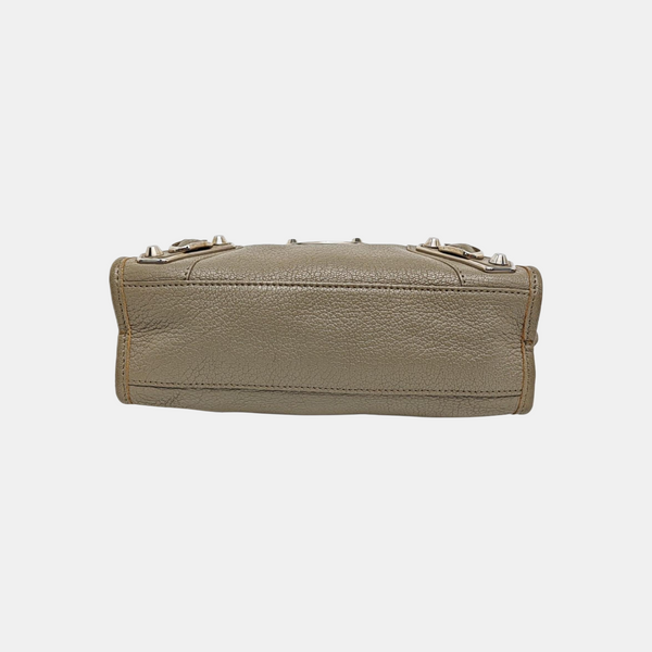 Classic Metallic Edge City Mini Lambskin Gray