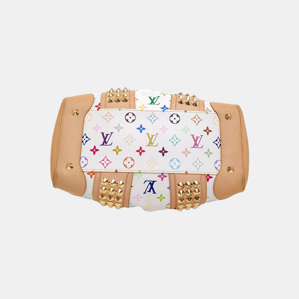 COURTNEY MM Monogram Coated Canvas White