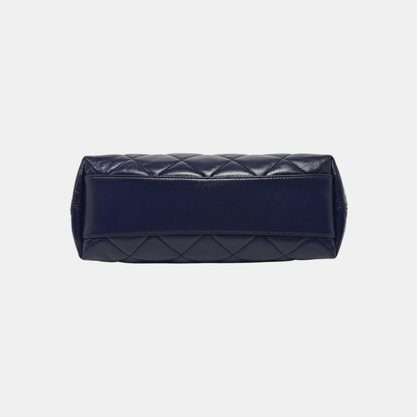 Quilted Calfskin Shoulder Bag Blue