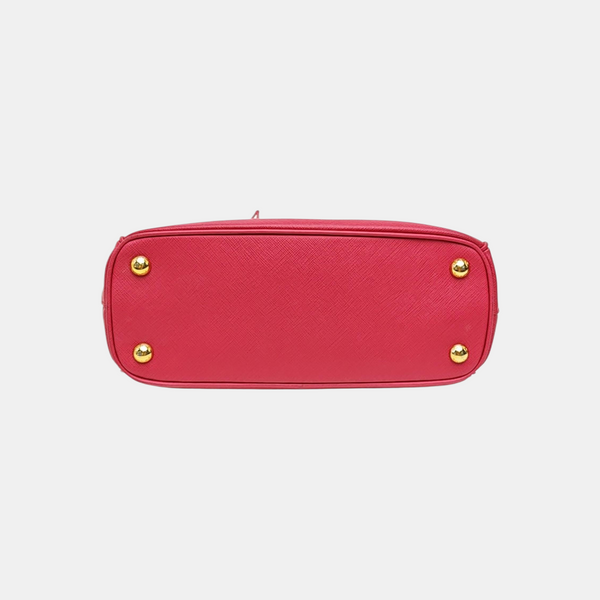 Galleria Small Saffiano Calfskin Red