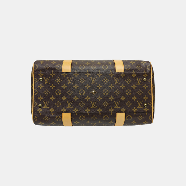 Monogram Coated Canvas Top Handle Bag Brown