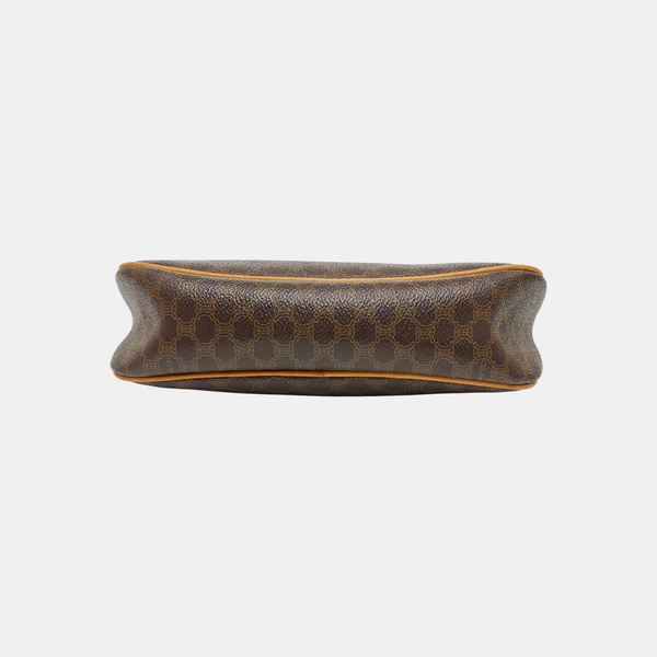 Coated Canvas Top Handle Bag Brown