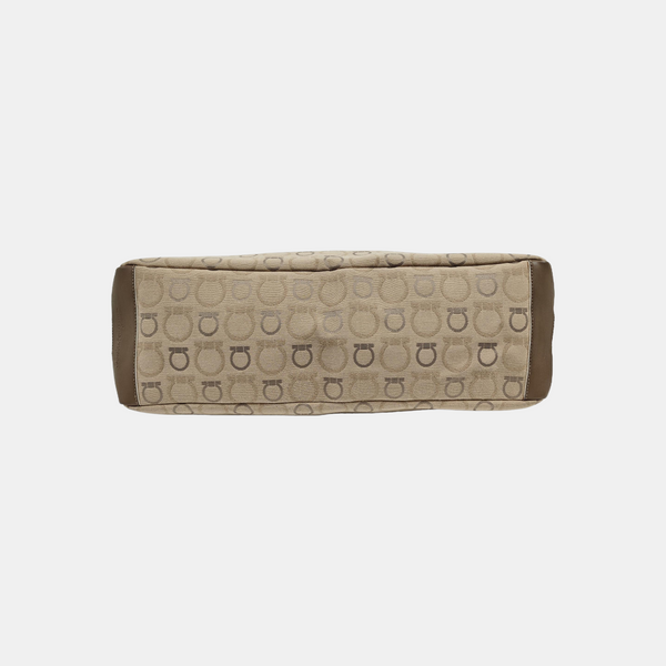 Fabric Top Handle Bag Beige