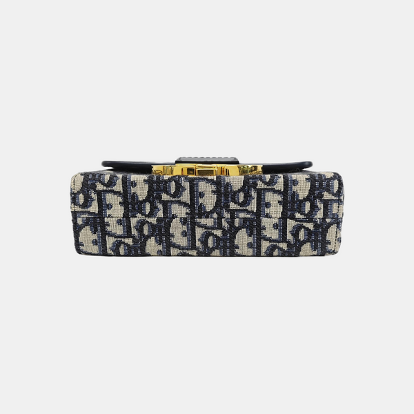 30 Montaigne Mini Oblique Canvas Blue