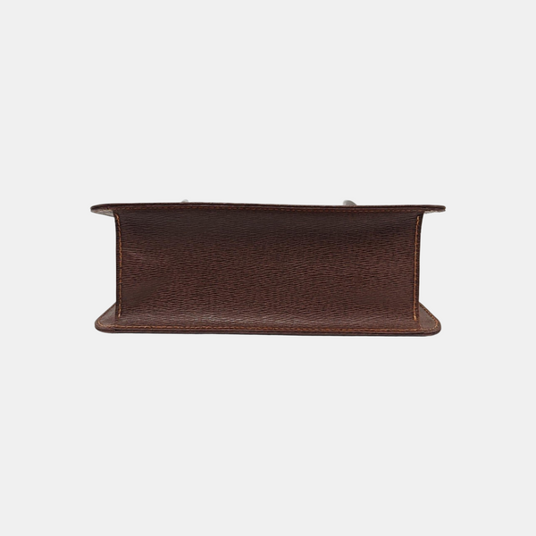 Calfskin Top Handle Bag Brown