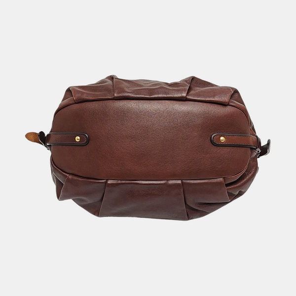 Calfskin Shoulder Bag Brown