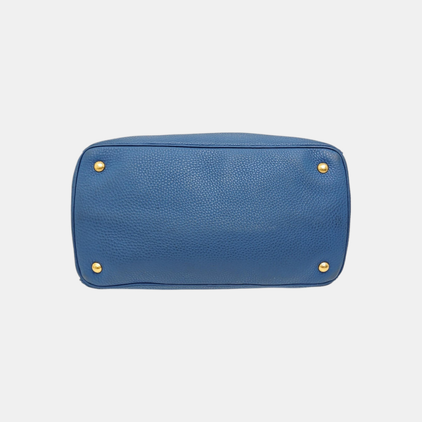 Calfskin Tote Bag Blue