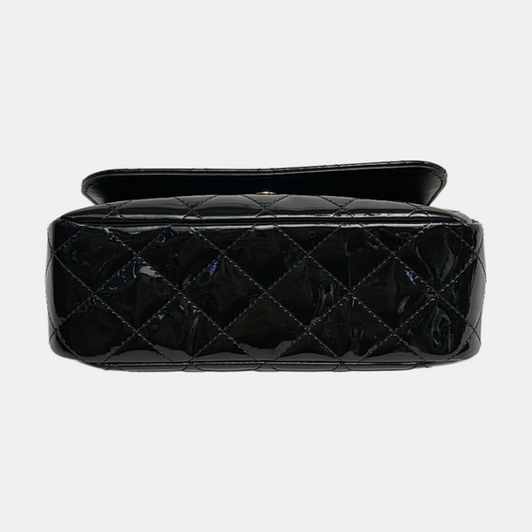 Quilted Patent Leather Black