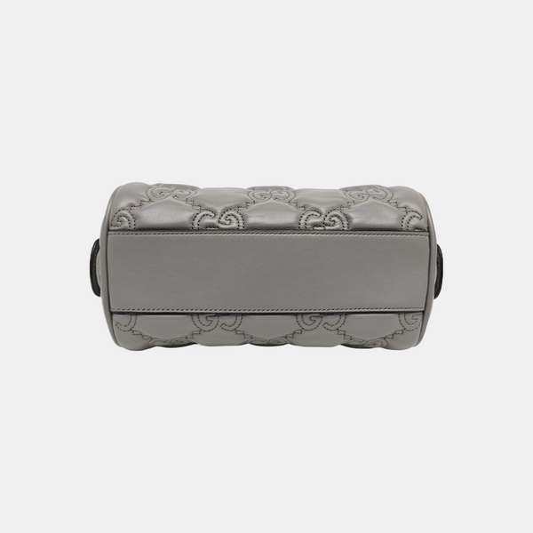 GG Matelassé Mini Monogram Calfskin Gray