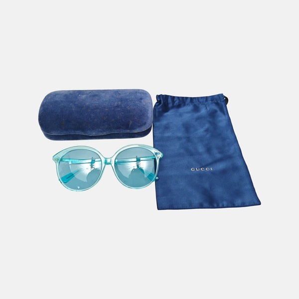 Blue Synthetic Sunglasses