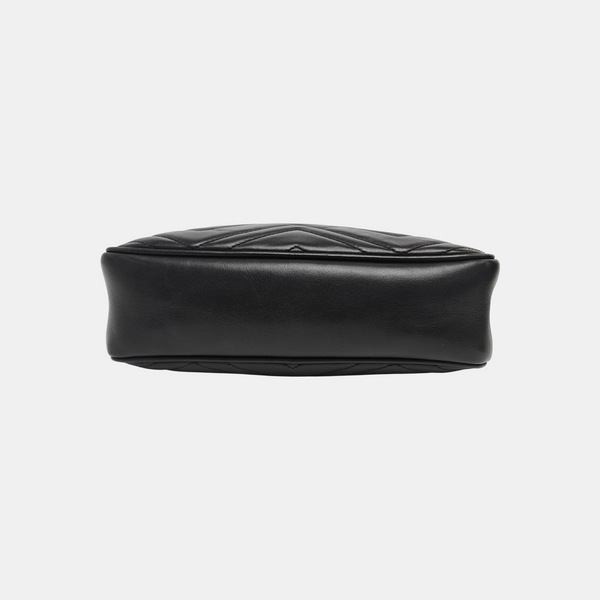 GG Marmont Small Quilted Calfskin Black