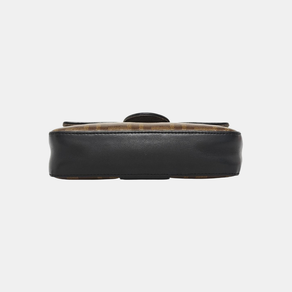 Double F Small Coated Canvas Brown