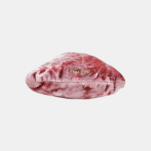 Velvet Top Handle Bag Pink