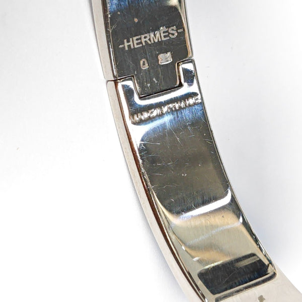 Clic H Metal Silver Bangle
