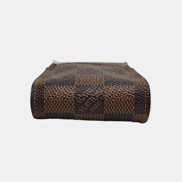 Damier Ebene Coated Canvas Clutch Brown