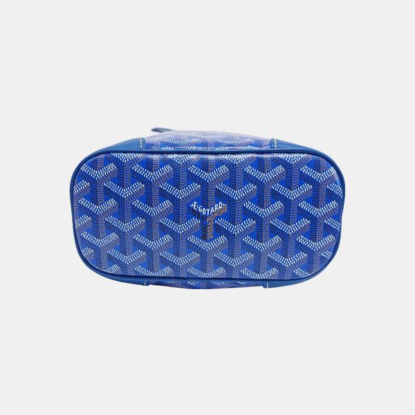 Coated Canvas Shoulder Bag Mini Blue