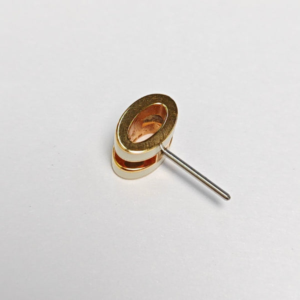 Pop H Metal Gold Stud Earrings