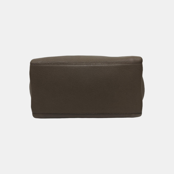 Calfskin Top Handle Bag Gray